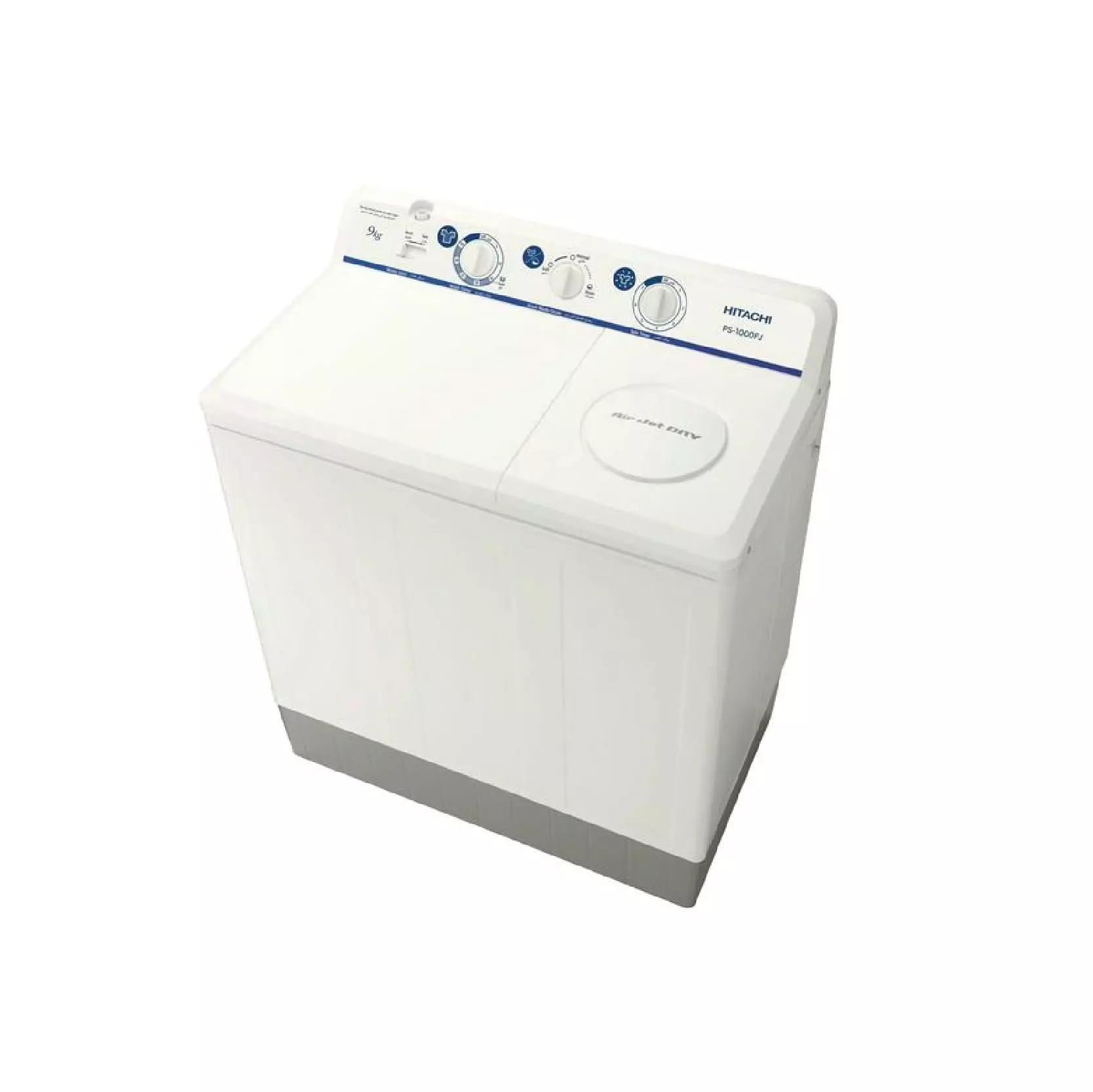 Hitachi ,Twin Tub Washer,9kg, Air Jet Spin Dry,White,PS 