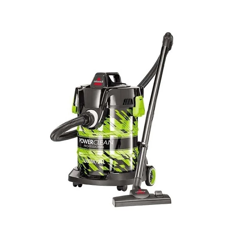 Bissell PowerClean Vacuum Cleaner, Wet and Dry, 21 Liters, 1500 Watts, Black / Green2026E-featuredImage